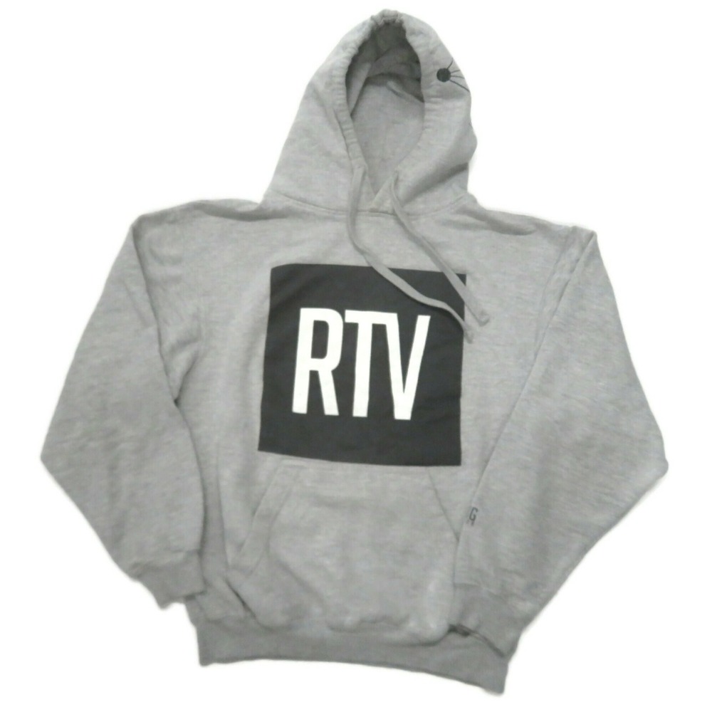 RTV Rotting Television TV‎ Hoodie Women Small Gray Pullover Tultex